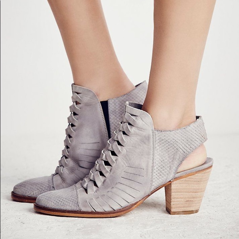Free People Far Hills ankle boot in steel